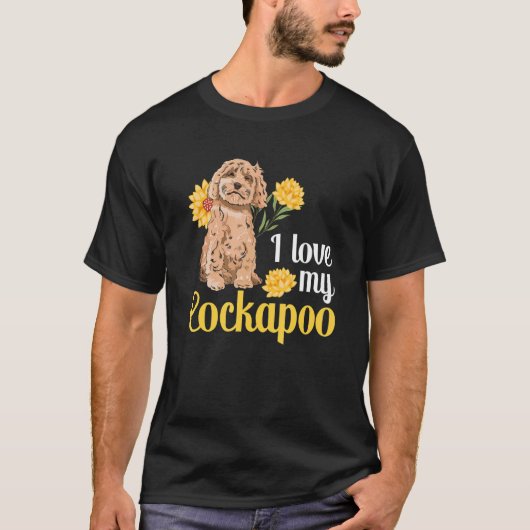 T-shirt Propriétaire Du Chien Cockapoo J'Aime Mon Cockapoo (Devant)