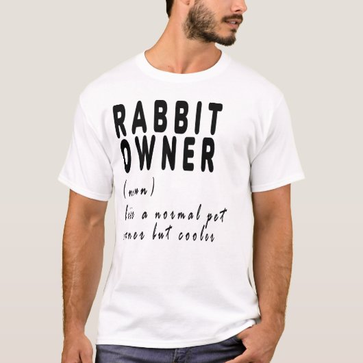 T-shirt Propriétaire du lapin, lapin, lapin, lapin, mignon (Devant)