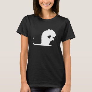 T-shirt Propriétaire Du Rat Rat Heart Love Rodent Rat Love