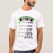T-shirt Propriétaire d'une entreprise noire Taux horaire E (Devant)