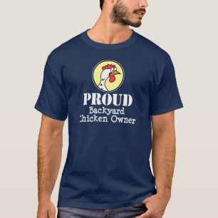 T-shirt Propriétaire fière de poulets de basse-cour (FOND 