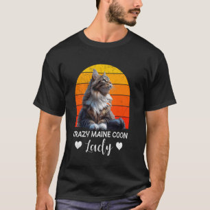 T-shirt propriétaire Maine Coon FOLLE DAME DE MAINE COON M