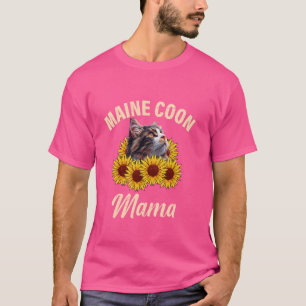 T-shirt Propriétaire Maine Coon MAMAN MAINE COON Maman Mai