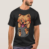 T-shirt Propriétaire Poméranien Chien J'aime Mon Poméranie (Devant)