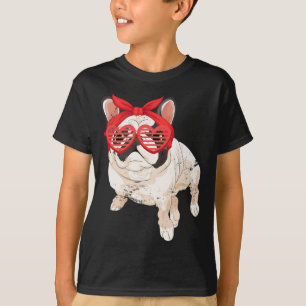 T-shirt Propriétaire Sungles Bandana Fun French Bulldog Fr