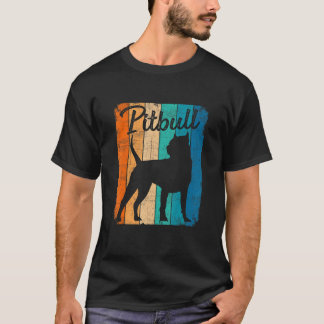 T-shirt Propriétaire vintage du chien Pitbull Sunset