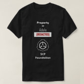 T-shirt Propriété de Adele [REDACTED] SCP Foundation (Design devant)