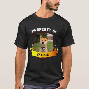 T-shirt Propriété de chien animal de compagnie papa maman 