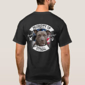 T-shirt Propriété de chien de Pitbull de bonne d'enfants (Dos)