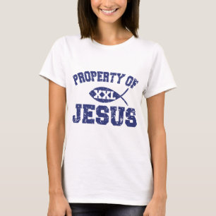 T-shirt Propriété De Jesus xxl Fish Christian Religion C