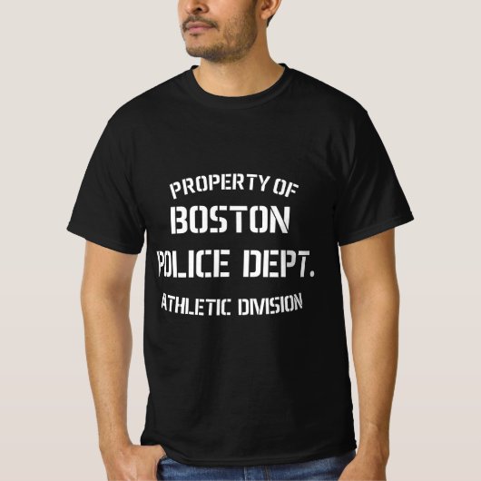 T-shirt Propriété De La Police De Boston Division Athlétis (Devant)