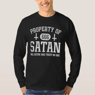 T-shirt Propriété de Satan 666 Occulte Lucifer Diabolique