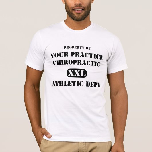 T-shirt Propriété de service sportif de chiropractie (Devant)