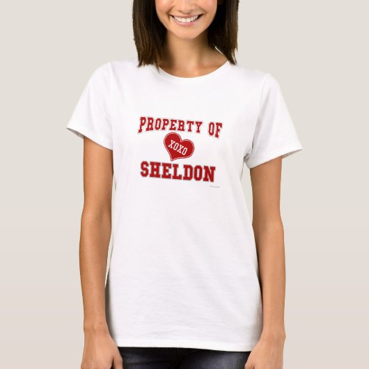 T-shirt Propriété de Sheldon (Devant)