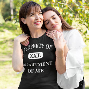 T-shirt Propriété du Département de Me XXL Femmes Noirs