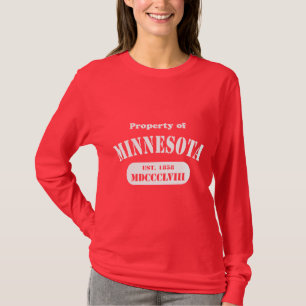 T-shirt Propriété du Minnesota - texte blanc