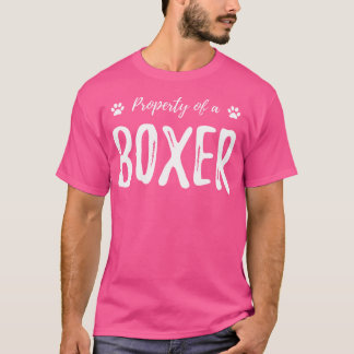 T-shirt Propriété D'Un Boxer Drôle Amateurs De Chien Gif