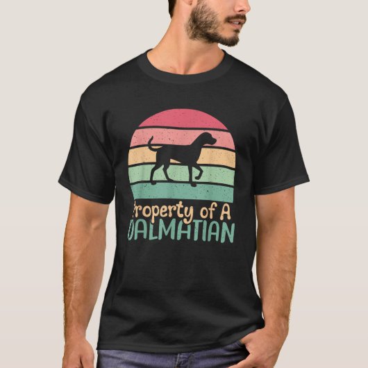 T-shirt Propriété d'un Dalmatien (Devant)
