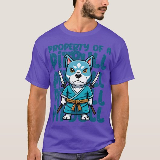 T-shirt Propriété d'un Pitbull (Devant)
