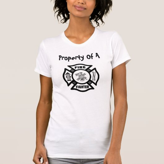 T-shirt Propriété d'un sapeur-pompier (Devant)
