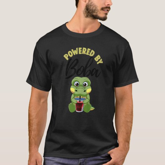 T-shirt Propulsé Par Boba Crocodile Femmes Boba Tea (Devant)