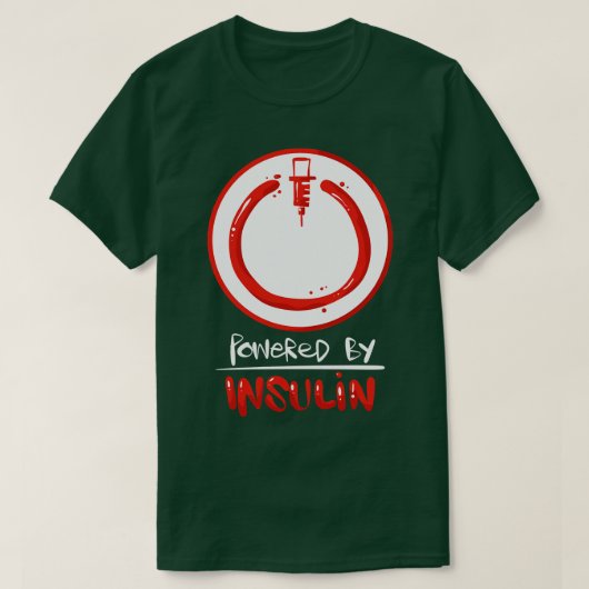 T-shirt Propulsé par Insulin Drôle Citation d'insuline pou (Design devant)