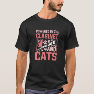T-shirt Propulsé par la clarinette et les chats Joueur de