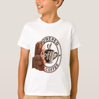T-shirt Propulsé par le café" Graphisme drôle pour enfants