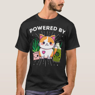 T-shirt Propulsé par les chats Plantes Thé vert matcha gla