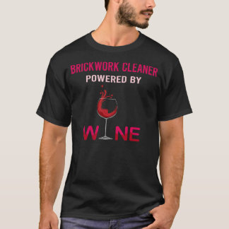 T-shirt Propulsé Par Nettoyeur En Briques Vin