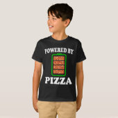 T-shirt Propulsé par Pizza - Pizza Drôle (Devant entier)