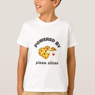 T-shirt Propulsé Par Pizza Slices-Pause-Déjeuner Scolaire 