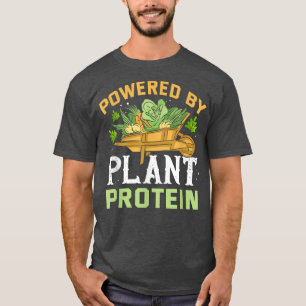 T-shirt Propulsé par protéine plante Mème Vegan Plante Pow