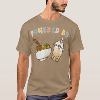 T-shirt Propulsé Par Ramen et Boba Thé Cute Bubble Thé de