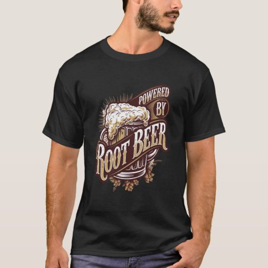 T-shirt Propulsé par Root Beer Fizzy Boisson Femmes Hommes (Devant)