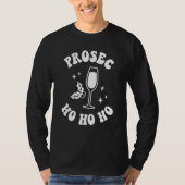 T-shirt Prosec Ho Ho Ho   Christmas Drinking Party Wine   (Devant)