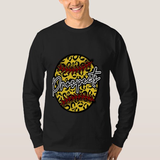 T-shirt PROSPECTS Leopard Cheetah Softball Team Trendy Cut (Devant)