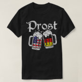 T-shirt Prost Beer Américain Allemand Drapeau Funny Oktobe (Design devant)