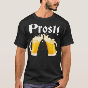 T-shirt Prost Beer Américain Allemand Drapeau Funny Oktobe