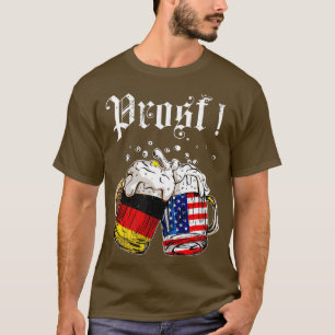T-shirt Prost Bière Allemande Drapeau Américain Oktoberfes