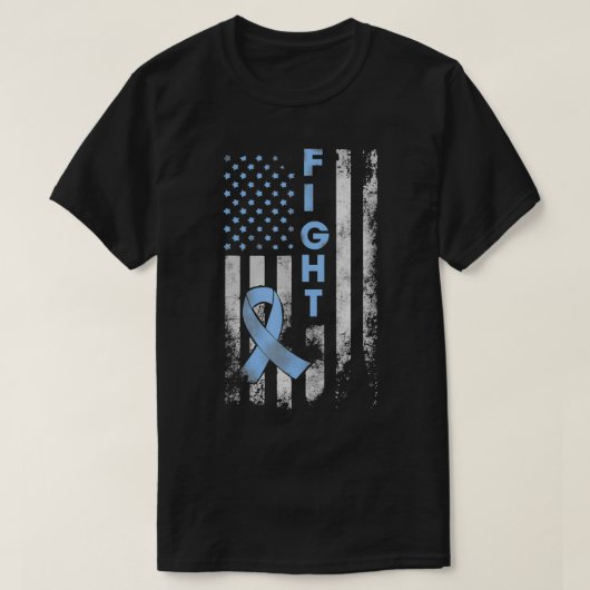 T-shirt Prostate Cancer Awareness Fight American Flag Gift (Design devant)