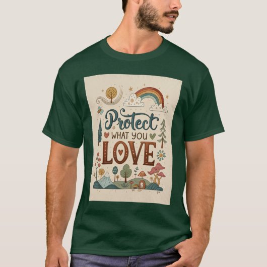 T-shirt Protect What You Love. (Devant)