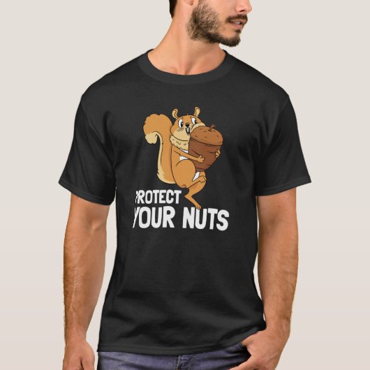 T-shirt Protect Your Nuts Deez Nuts Men's Squirrel Deez Nu (Devant)