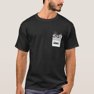 T-shirt Protecteur de poche avec un geek et un stylo