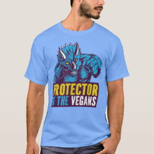 T-shirt Protecteur Des Vegans Herbivore Dinosaur Tricera