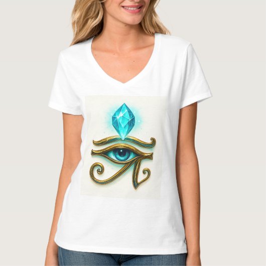 T-shirt Protection ancienne : Oeil de Horus avec des cris (Devant)