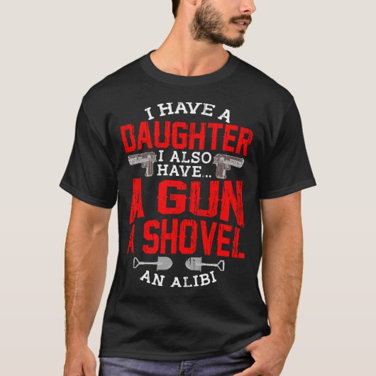 T-shirt Protective Papa Citer fille fille Shovel Gun Ali (Devant)