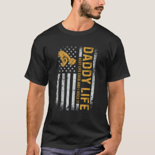 T-shirt Protectrice de la vie de Papa Héros Drapeau améric