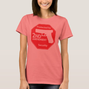 T-shirt Protégé par le 2ème Amendement - Rouge