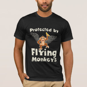 T-shirt Protégé par les singes volants